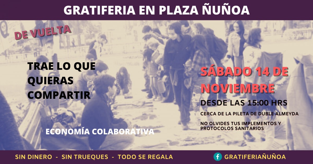 Gratiferia Plaza Ñuñoa - Sábado 14 noviembre